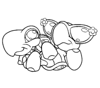 A coloring page of littlest pet shop